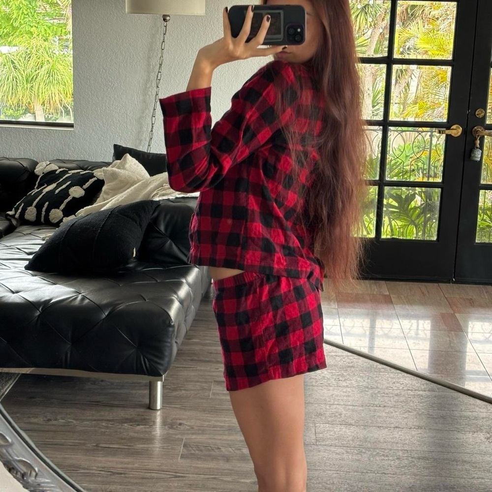 Red Black Flannel PJ Set - Picture 5 of 5